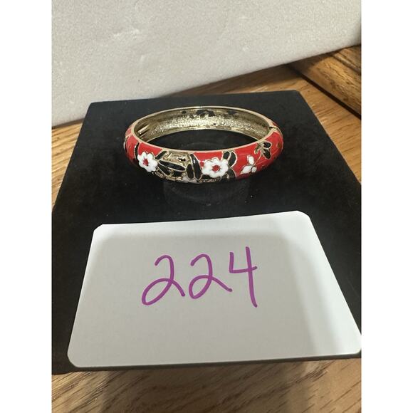 Sequin Nordstrom Multicolor Gold Tone Statement Enamel Bangle Bracelet # 224 - Picture 3 of 3